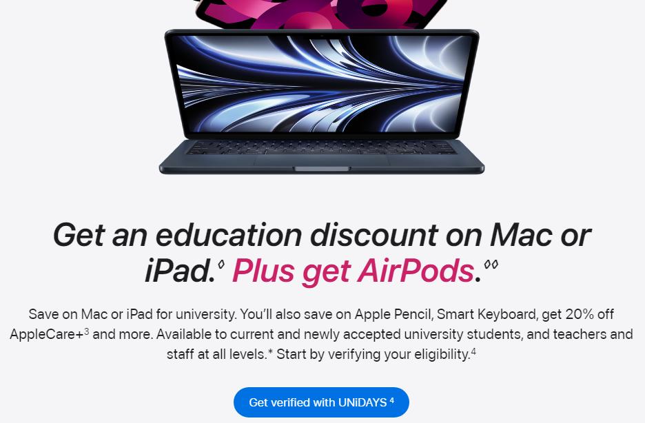 Get an education discount on Mac or iPad-Stumbit Advertisements